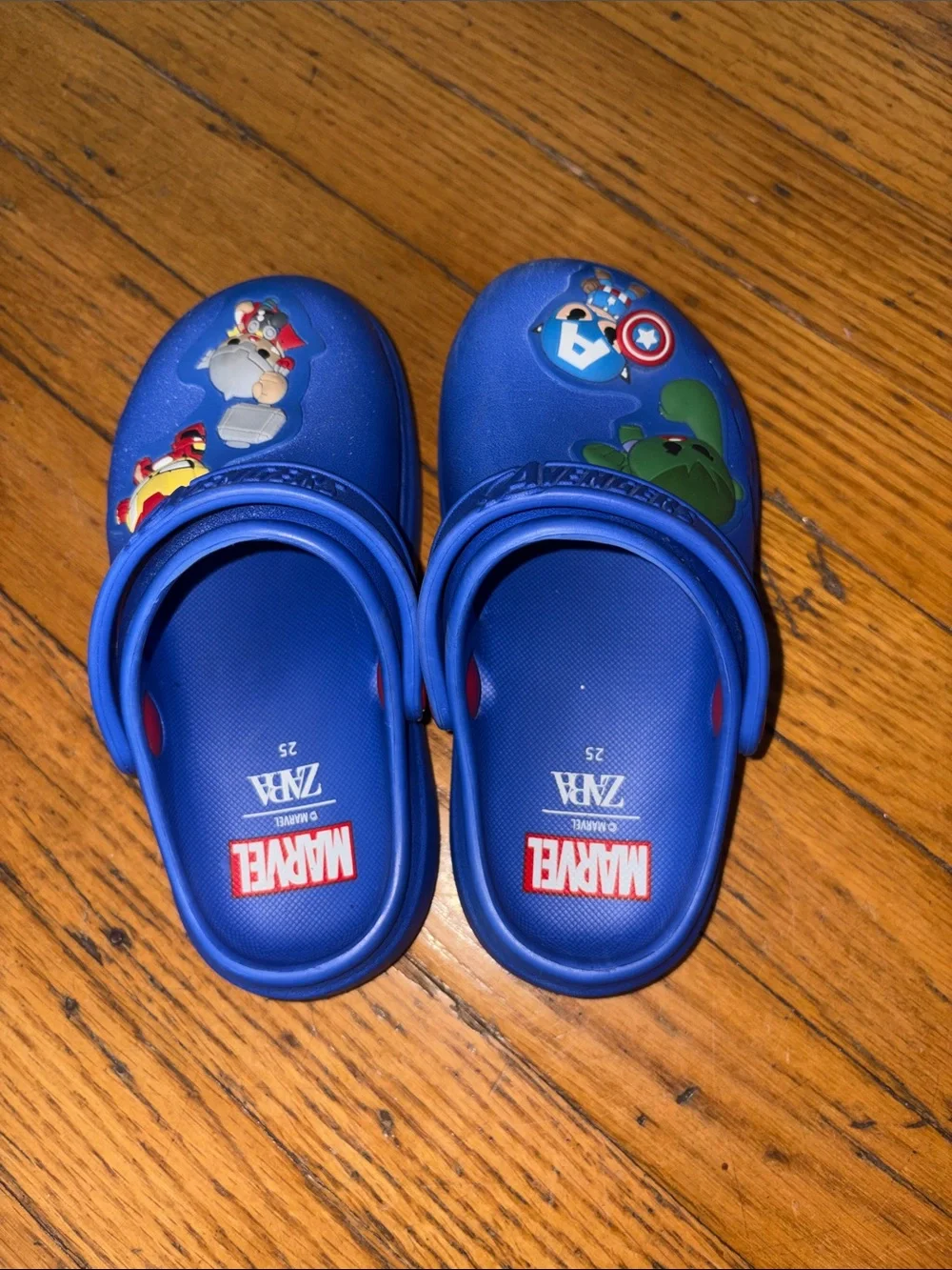 Zara Blue Marvel Avengers Kids' Clogs with Character Accents